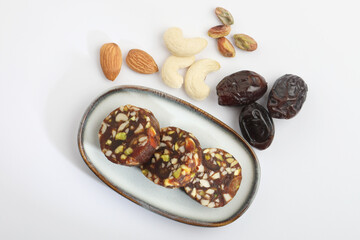 Dry fruit, nuts, and dates barfi- a healthy and energetic snack