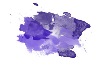 Purple abstract watercolor paint brush, stain texture. Background. Copy space.