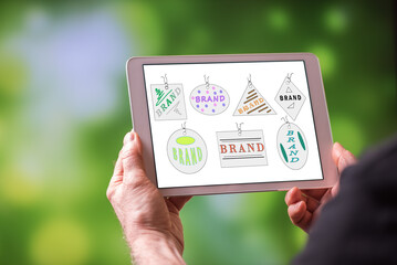 Brand concept on a tablet
