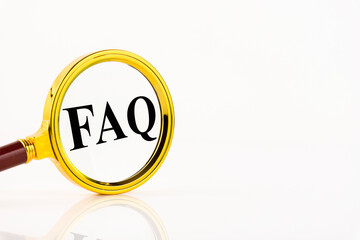 The word FAQ. A collection of frequently asked questions on any topic and answers to them....