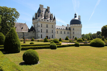 gothic and renaissance castle in valency in france  - obrazy, fototapety, plakaty