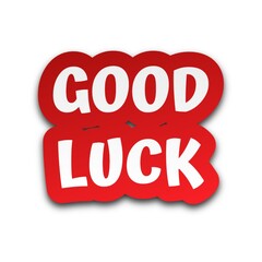 3D Good luck text poster