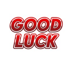 3D Good luck text poster
