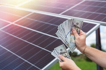 engineer profits from solar stations, renewable energy from the sun