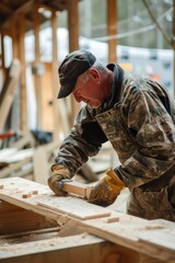 A veteran offering free carpentry workshops to local youths, sharing skills and fostering community bonds.