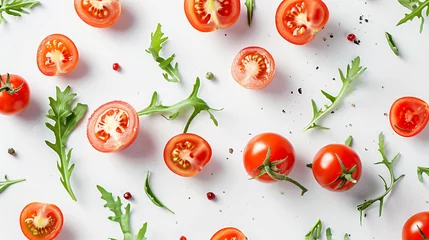 Foto op Plexiglas Ripe slices of cherry tomato © franklin
