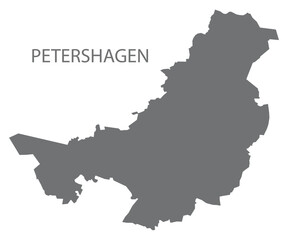 Obraz premium Petershagen German city map grey illustration silhouette shape