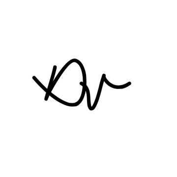 A hand-drawn signature logo design template