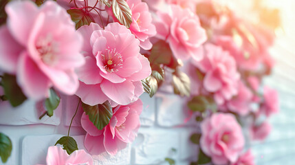 Soft Pink Flower Blossoms, Summer Garden Beauty, Floral Freshness and Romantic Bloom, Natures Colorful Display