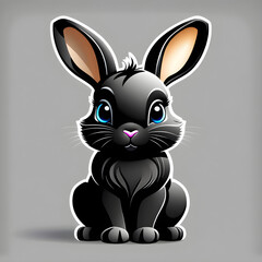 Fototapeta premium Enchanting Expressions: The Allure of Various Gestures in Rex Rabbits.(Generative AI)