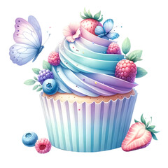 cupcakes with berries