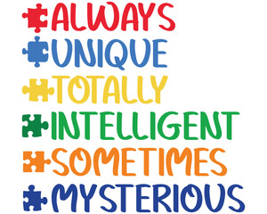 Autism Day , Autism awareness , Autism Craft, Honoring Autism Awareness Day, Autism Vector, Autism SVG, Autism day T-shirt design.