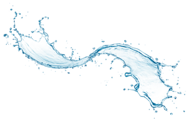 Twisted water splash isolated