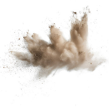 sand dust on transparent background
