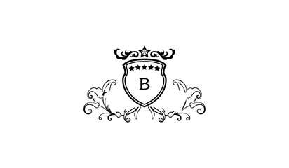 Luxury Crown Blade Shaped Alphabetical Logo