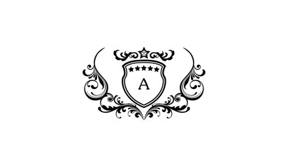 Luxury Crown Blade Shaped Alphabetical Logo