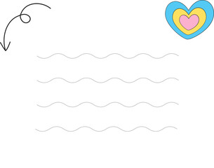 Aesthetic Cute Sticky Notes Vector Kawaii Style Design