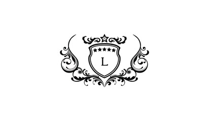 Luxury Crown Blade Shaped Alphabetical Logo