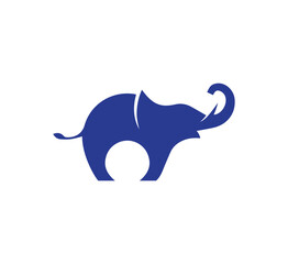 Elephant logo design vector template