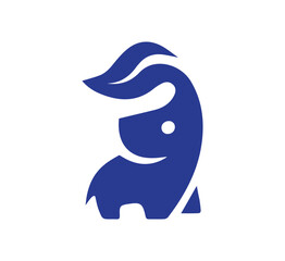 Elephant logo design vector template