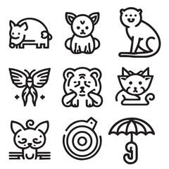Obraz premium animal anatomy icons