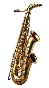 Saxophone isolated on a transparent background