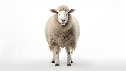 Fototapeta premium Sheep on white background