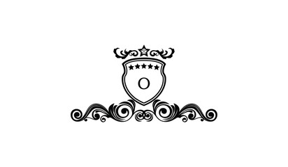 Luxury Crown Flat Alphabetical Logo