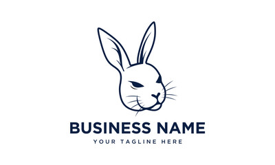 vector of rabbit head logo