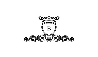 Luxury Crown Flat Alphabetical Logo