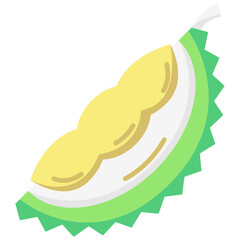 durian multi color icon, related to food, fruit, and vegetables theme. use for modern concept, banner, UI or UX kit, app and web development.
