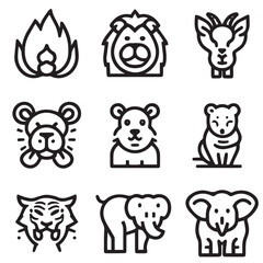 animal anatomy icons