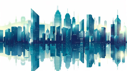 Fototapeta na wymiar City Skyline Futuristic Architecture Imagine a city that seamlessly blends modernist skyscrapers with futuristic architectural elements Create a visually captivating illustration or