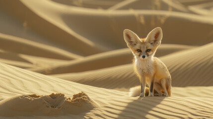 Fennec fox in the desert