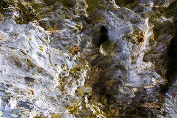 Tham Sam Rock Art ancient cave in Phang-nga, tourist place in Thailand