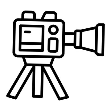 recommend clip art: Video Camera line icon