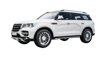 Fototapeta premium Family car,Luxury SUV isolated on transparent and white background.PNG image