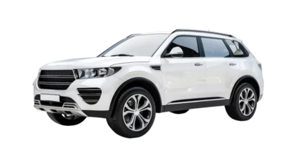 Family car,Luxury SUV isolated on transparent and white background.PNG image