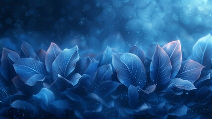 Fototapeta na wymiar background blue leaves