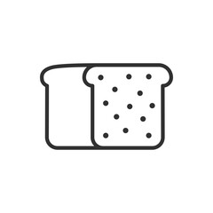 Bread, linear icon. Line with editable stroke