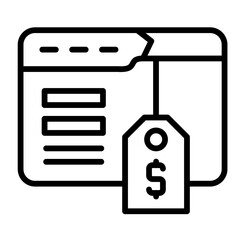 Advertisement line icon