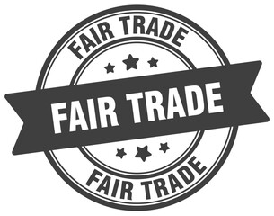 fair trade stamp. fair trade label on transparent background. round sign