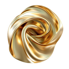 Gold color Swirl, PNG image, no background