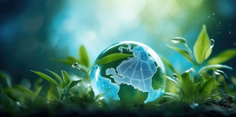 Sustainable World - Earth Enriched by Verdant Nature's Embrace Generative AI