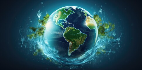 Fototapeta premium Surreal Ecosystem within a Transparent Globe amidst Dandelions - Generative AI