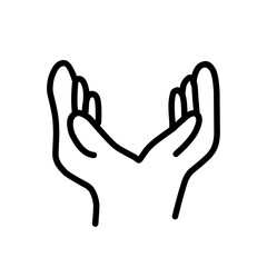 Obraz premium Hands collection line icons