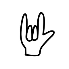 Hands collection line icons