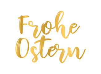 Handgeschriebene Phrase Frohe Ostern als Logo. Lettering für Poster, Postkarte, Einladung