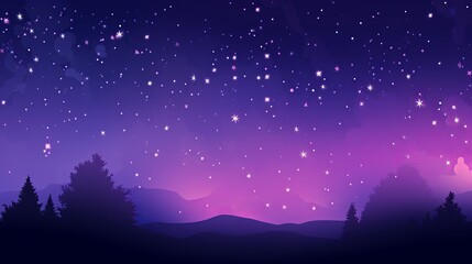 Stars in the night sky,purple background