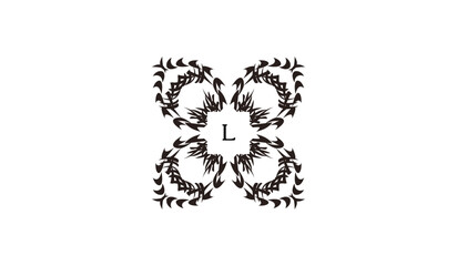 Luxury Invitational Card Design Alphabetical Logo